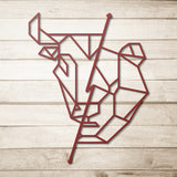 Geometric Bull vs Bear Metal Wall Art