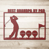 Golf Grandpa Metal Wall Art