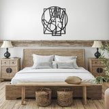 Hand Hoagard Geometric Davinci Vitruvian Metal Wall Art