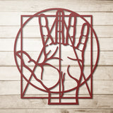 Hand Hoagard Geometric Davinci Vitruvian Metal Wall Art