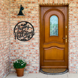 Happy Halloween Door Metal Wreath
