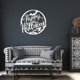 Happy Halloween Door Metal Wreath