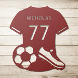 Personalized Soccer Jersey Metal Sign 1