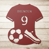 Personalized Soccer Jersey Metal Sign 2