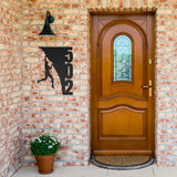 Rock Climbing House Number Metal Sign