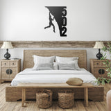 Rock Climbing House Number Metal Sign