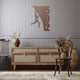 Rock Climbing House Number Metal Sign