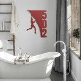 Rock Climbing House Number Metal Sign