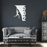 Rock Climbing House Number Metal Sign