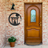 TORII GATE with Zen Circle Metal Wall Art