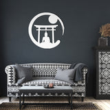 TORII GATE with Zen Circle Metal Wall Art