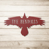 The Raven Last Name Metal Sign