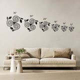 Triskelion Floral Metal Wall Art