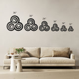 Triskelion Spiral Metal Wall Art