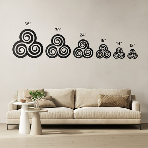 Triskelion Spiral Metal Wall Art