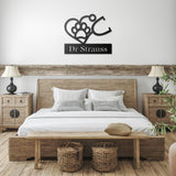 Veterinary Heart Paw Stethoscope Metal Wall Art