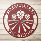 Vineyards Metal Sign