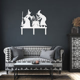 Witches with Cauldron Metal Yard Stake