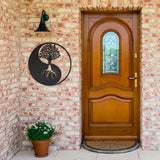 Yin Yang Tree of Life Metal Wall Art