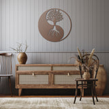 Yin Yang Tree of Life Metal Wall Art