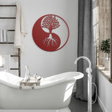 Yin Yang Tree of Life Metal Wall Art