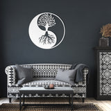 Yin Yang Tree of Life Metal Wall Art