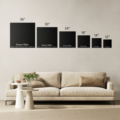 You, Me and this beautiful world Personalized Couple Magnetic Board