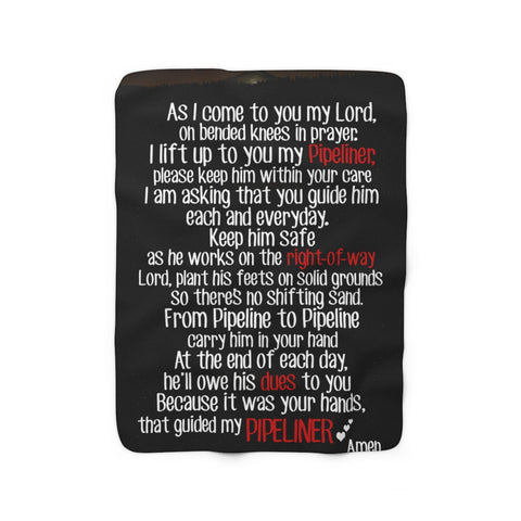 As I Come to You My Lord - Pipeliner Wife Prayer Sherpa Fleece Blanket