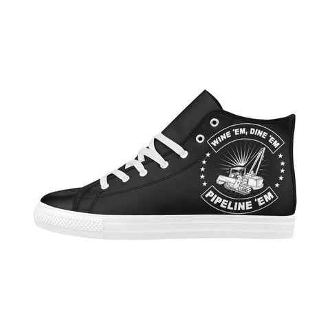 "Wine 'em Dine 'em Pipeline 'em" Leather Men Shoes! - Pipeline Proud - 1