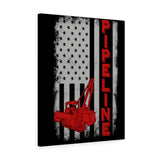 Pipeline US Flag Vertical Canvas