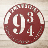 Platform 9 3/4 King's Cross Station Metal Wall Art