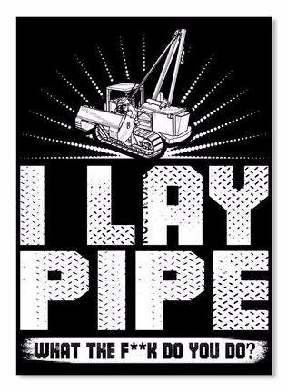 I Lay Pipe Sideboom Sticker