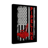 Pipeline US Flag Vertical Canvas