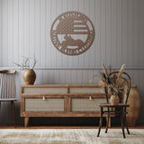 American Flag Road Glide Metal Wall Art
