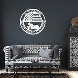 American Flag Road Glide Metal Wall Art