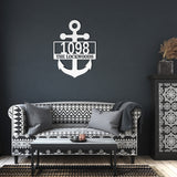 Anchor House Number Metal Sign