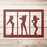 Bar Dancers Metal Wall Art