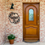 Bee Floral Metal Art