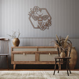 Bee Floral Metal Art