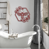 Bee Floral Metal Art