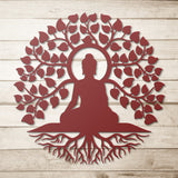 Buddha Tree of Life Metal Wall Art