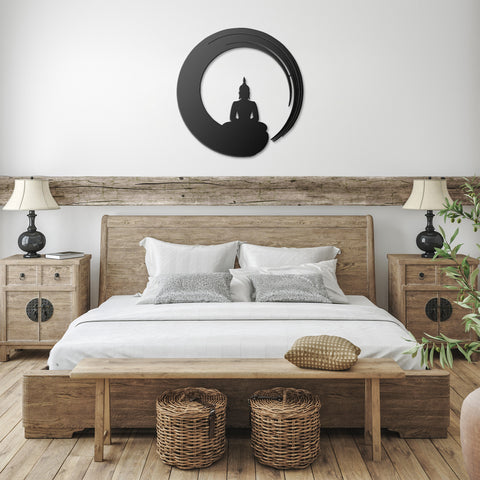 Buddha Zen Circle Metal Wall Art