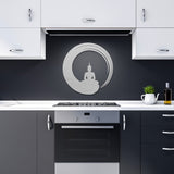 Buddha Zen Circle Metal Wall Art