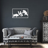 Bull vs Bear Metal Wall Art