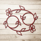 Cancer Floral Metal Wall Art