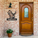 Compound Bow Hunting Metal Wall Art