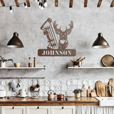 Compound Bow Hunting Metal Wall Art