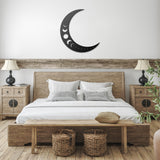 Crescent Moon Phases Metal Wall Art