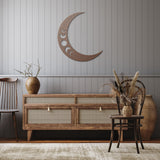 Crescent Moon Phases Metal Wall Art