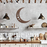 Crescent Moon Phases Metal Wall Art